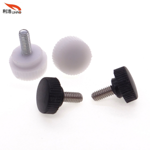 M4*20 Carbon Steel White Plastic Flat Head Thumb Screw