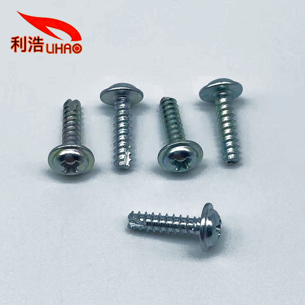 D: 3*L: 12 Blue Zinc-Plated Carbon Steel Phillips/ Crosss Pan/Round Washer Thread Cutting Screw