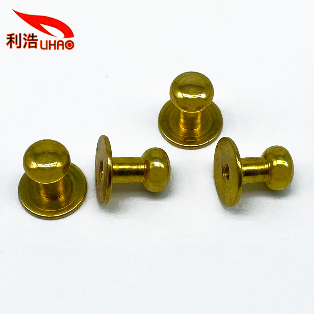 D: 3 Gold-Plated Brass Ball Head Anti-Theft Locking Screw