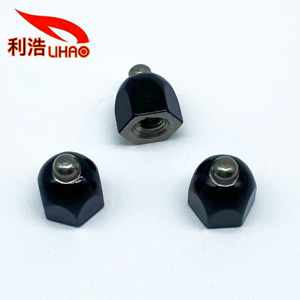 6-32*10.5*8 Black Stoving Varnish Stainless Steel Hex Contact Head Nut Customized