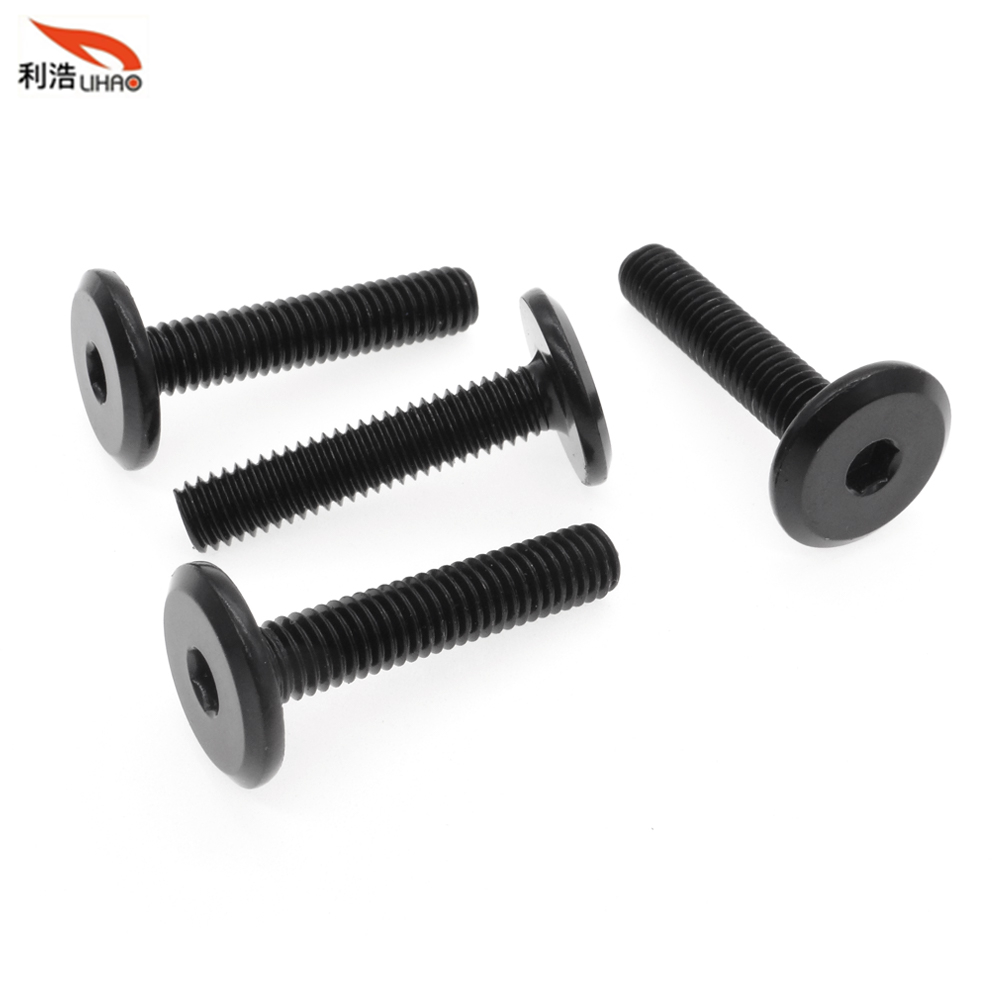 M6*30 Electrophoresis Black Carbon Steel Hexagon Socket Truss Head Screw