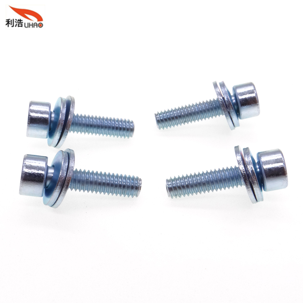 M4*16 Blue Zinc-Plated Carbon Steel Hexagon Socket Fillister/Cup Head SEM/Combination Screw