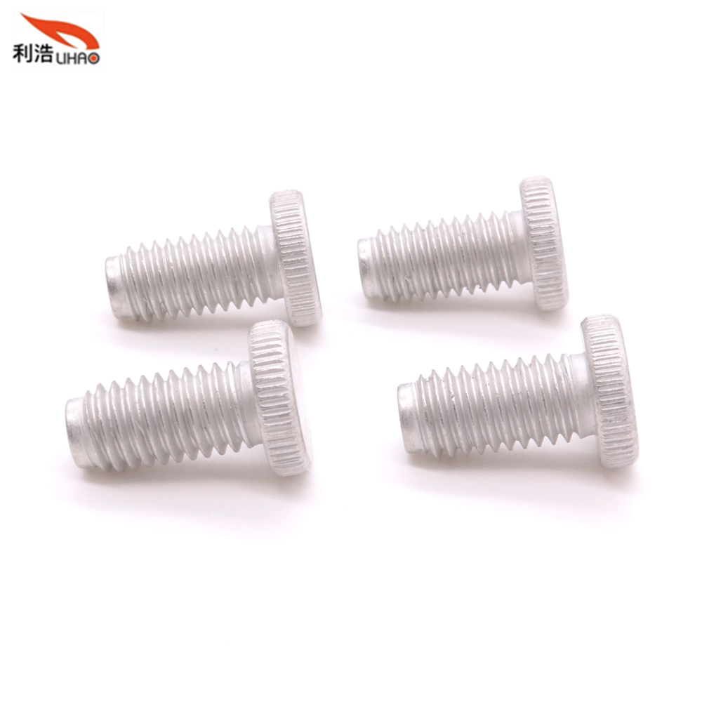 M8*16.5 Tin-Plated Carbon Steel Flat Round Head with Straight Thread/Tooth Thumb Screw (Customizable screw)