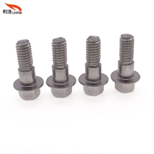 4*12 Stainless Steel Round Indented Hexagon Washer/Flange Head Half Thread/Tooth Screw