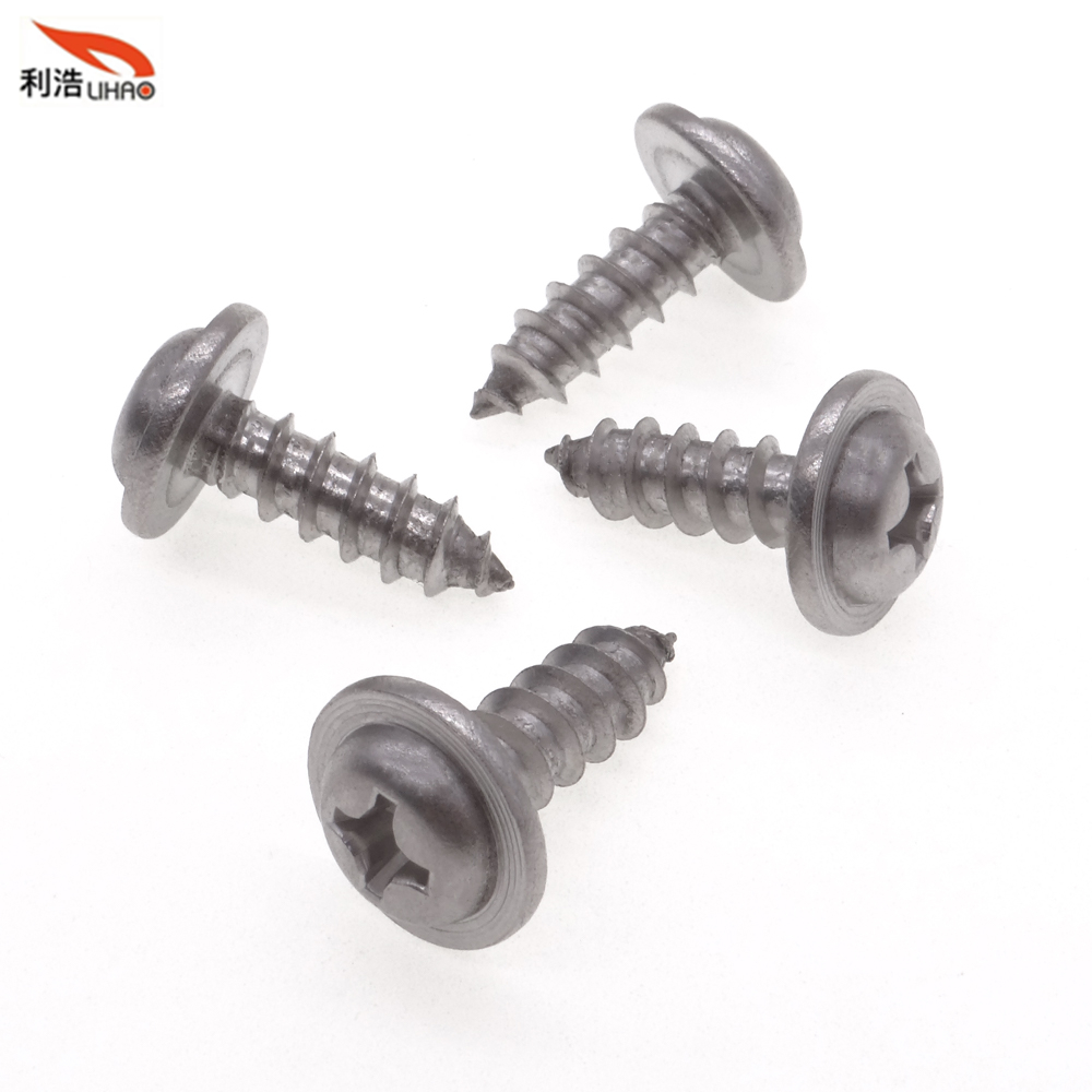 St6*19 Stainless Steel Phillips/Crosss Indented Round Washer Head Self-Tapping/Wood Screw