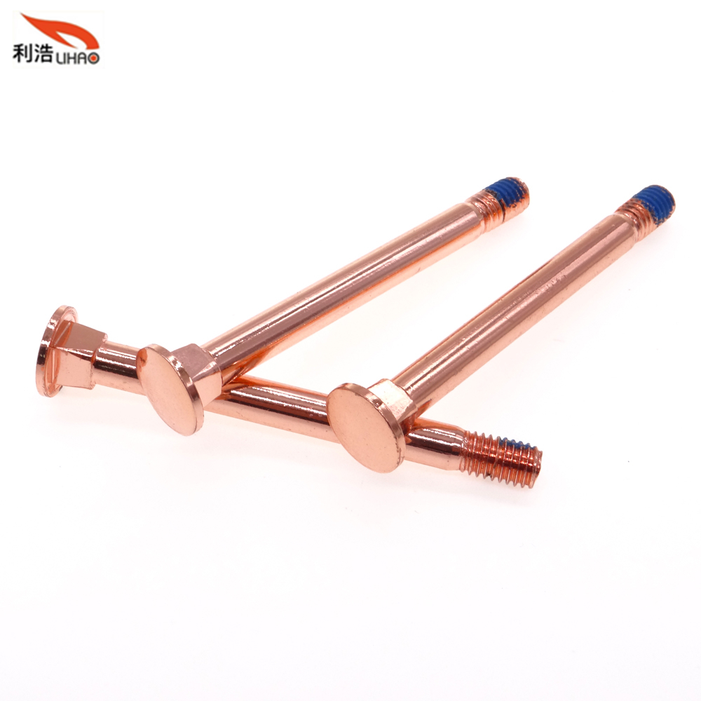 6*65 Rose Gold-Plated Carbon Steel Square-Neck Half Thread/Tooth Carriage Bolts