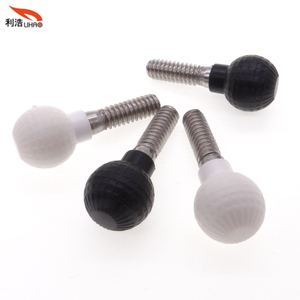 1/4-20*40 Stainless Steel White Plastic Sphere Head Thumb Screw