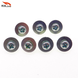 M3*6 Trivalent Clear Zinc-Plated Carbon Steel Phillips/Crosss Head Flat Washer Customizable Screw Sem/Combination Screw