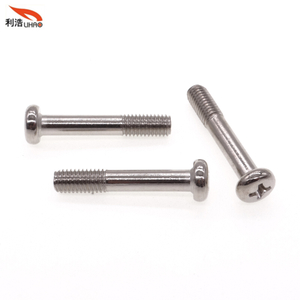 M5*28 White Nickel-Plated Carbon Steel Phillips/Crosss Pan / Round Head Half Thread/Tooth Anti Loosen Screw