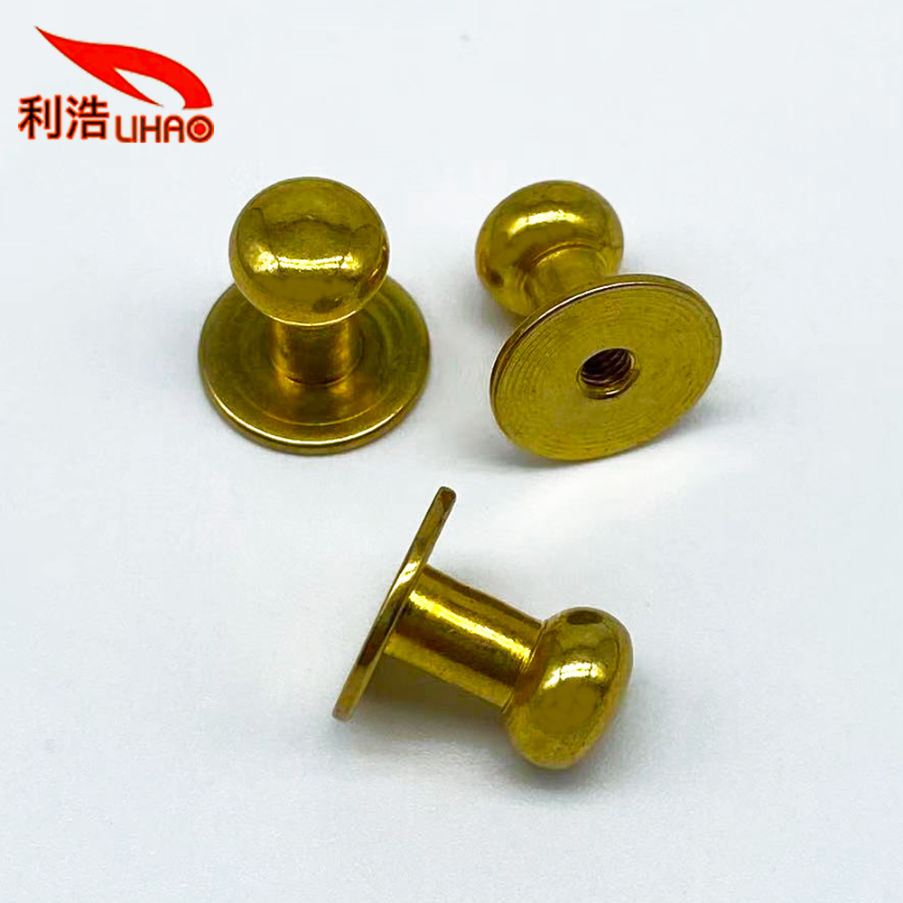 D: 3 Gold-Plated Brass Ball Head Anti-Theft Locking Screw