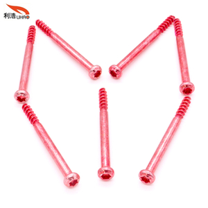 M4*46 Red Zinc-Plated Carbon Steel Torx Pan/Round Head Half Thread/Tooth Screw