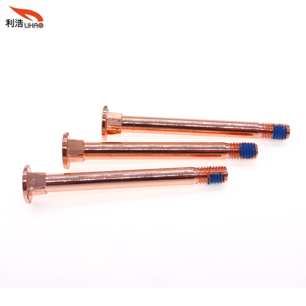 6*65 Rose Gold-Plated Carbon Steel Square-Neck Half Thread/Tooth Carriage Bolts