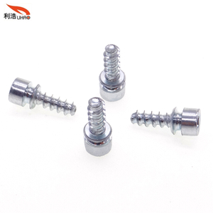 ST 3*15 White Zinc-Plated Carbon Steel Hexagon Socket Fillister/Cup Head Self-Tapping Customizable Screw