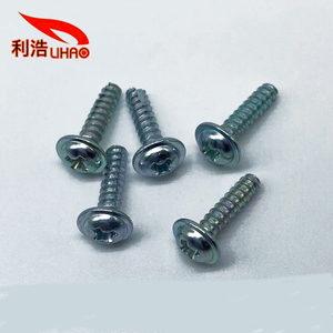 D: 3*L: 12 Blue Zinc-Plated Carbon Steel Phillips/ Crosss Pan/Round Washer Thread Cutting Screw