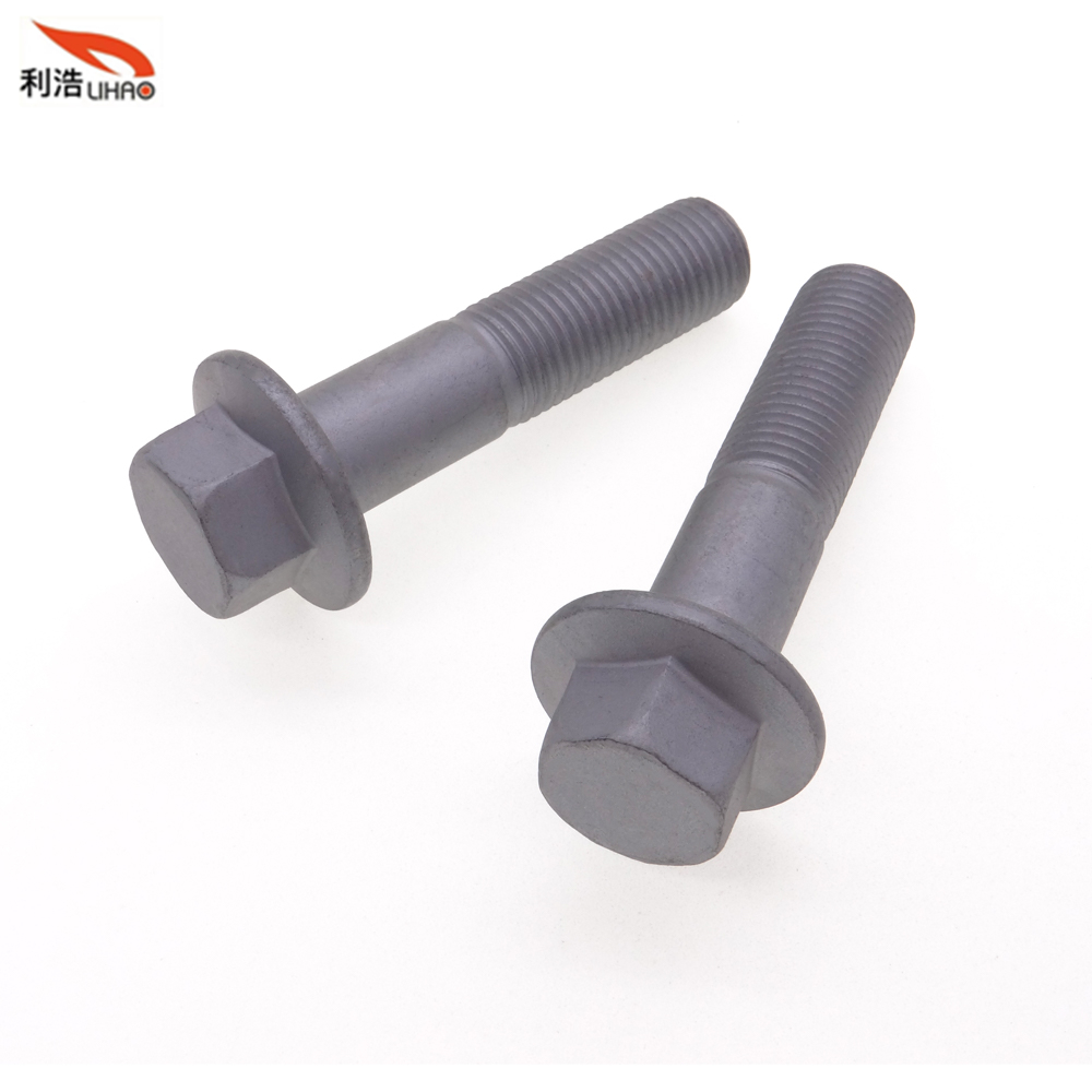 M4*40 Dacromet Carbon Steel Flat Indented Hexagon Washer/Flange Head Half Thread/Tooth Screw