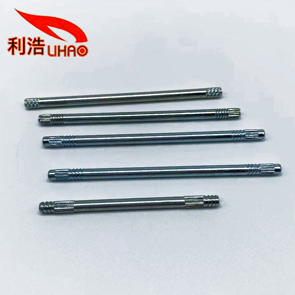 M3*66 Blue Zinc-Plated Carbon Steel Four Spline Threaded Rod Shaft/Axis