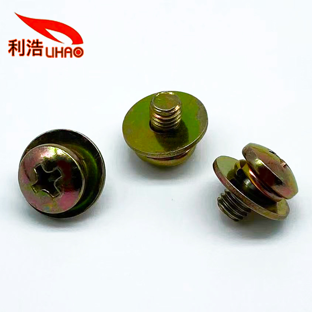 D: 5*L: 8 Colored Zinc-Plated Carbon Steel Phillips/Crosss Pan/Round Head Sem/Combination Screw