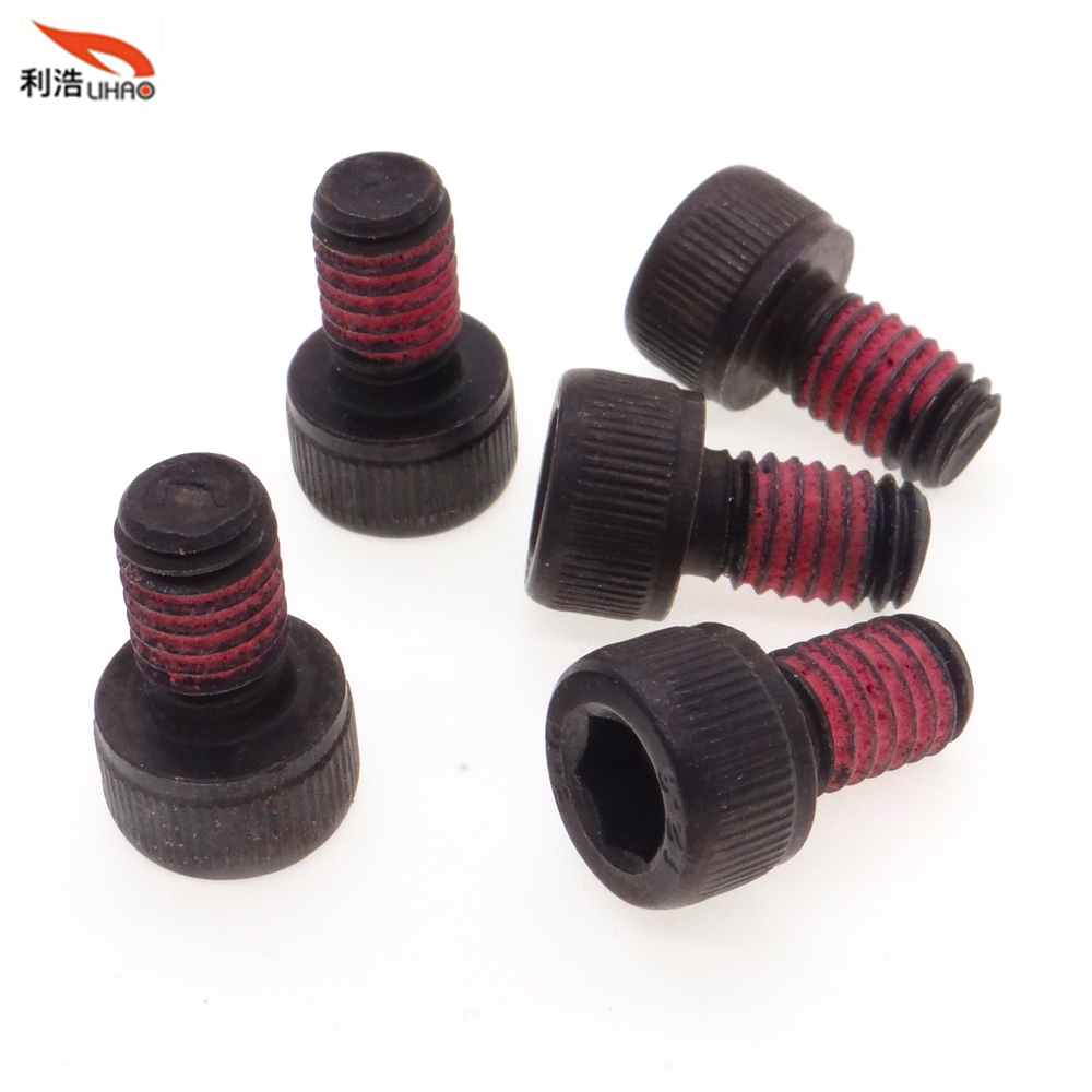 M6*10 Blackening/Blackened Finished Nylok Precote Carbon Steel Hexagon Socket Fillister/Cup Head Nylon Patch Screw