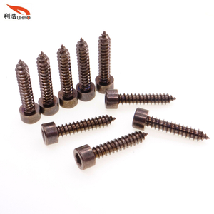 St6*30 Black Nickel-Plated Carbon Steel Hexagon Socket Fillister/Cup Head Self-Tapping Screw