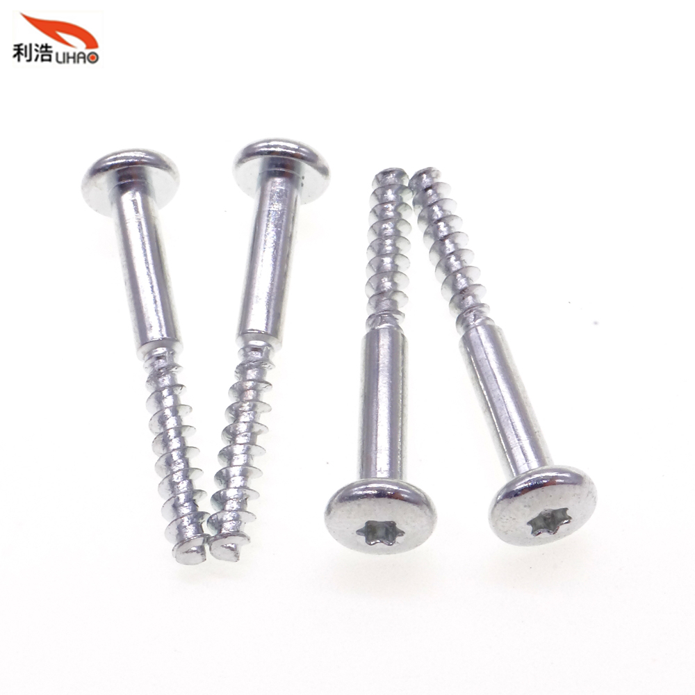 M3*29 White Zinc-Plated Carbon Steel Torx Pan/Round Head Half Thread/Tooth Screw