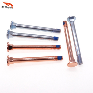 6*65 Rose Gold-Plated Carbon Steel Square-Neck Half Thread/Tooth Carriage Bolts