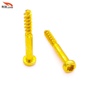 M4*29 Yellow Zinc-Plated Carbon Steel Torx Pan/Round Head Half Thread/Tooth Screw