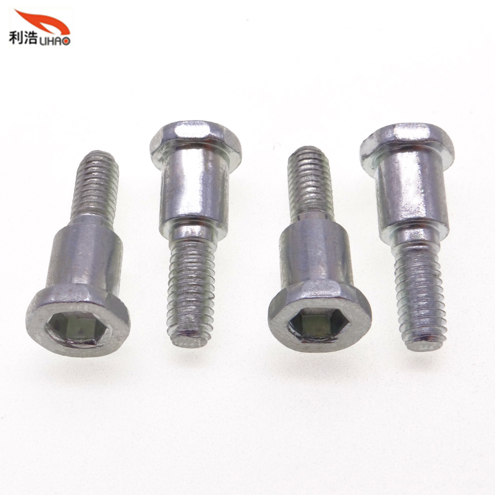 M4*19 White Zinc-Plated Carbon Steel Hexagon Socket Fillister/Flat Head Step Thumb Screw