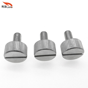 M6*20 White Zinc-Plated Carbon Steel Slotted Flat/Fillister Head with Straight Thread/Tooth Thumb Screw