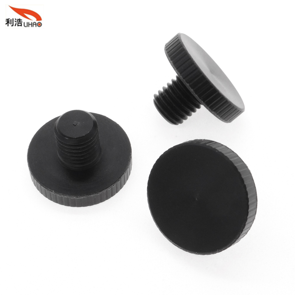 M7*11 Black Plastic Steel Flat Head Thumb Screw