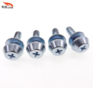 M6*21 Blue Zinc-Plated Carbon Steel Phillips/Crosss Truss Step Sem/Combination Screw Customizable Screw