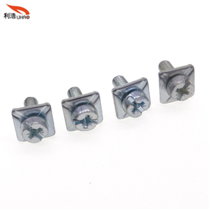 M5*12 Blue Zinc-Plated Carbon Steel Posi Pan Head with Square Gasket Sem/Combination Screw Customizable Screw