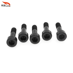 M4*16 Electrophoresis Black Carbon Steel Hexagon Socket Fillister/Cup Head Half Thread Step Screw